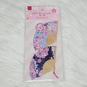 Sakura Cherry Blossom Fan Air Freshener Set